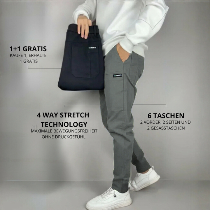 TOMMASO | CARGO STRETCHY PANTS